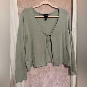 Rue 21 Green Front Tie Cardigan